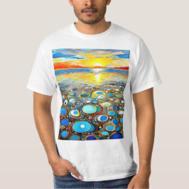Ebbengetij bij zonsondergang t-shirt