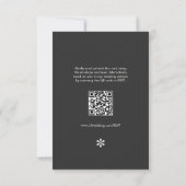 Ébène et ivoire | Chic QR Code Mariage RSVP (Dos)