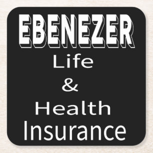 Ebenezer Leven- en ziektekostenverzekering Vierkante Kartonnen Onderzetter