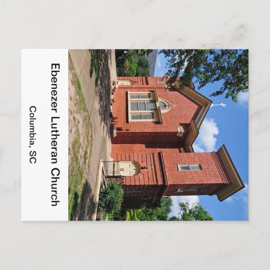 Ebenezer Lutheran Columbia South Carolina Briefkaart (Voorkant)