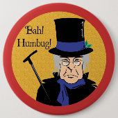 Ebenezer Scrooge Bah! Humbug! Ronde Button 6,0 Cm (Voorkant)
