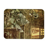 Ebenezer Scrooge Dickens Kerstman Vintage Magneet (Horizontaal)