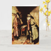 Ebenezer Scrooge Kerstmis Carol Kaart (Gele Bloem)