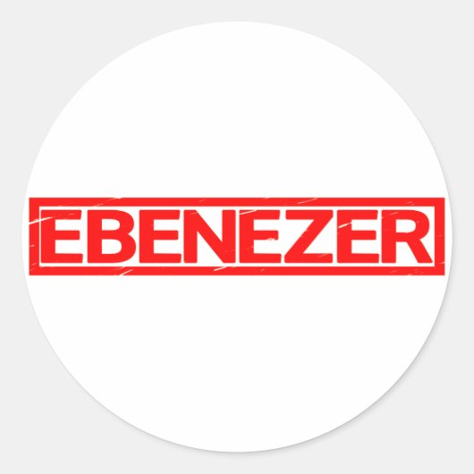 Ebenezer Stamp Ronde Sticker (Voorkant)