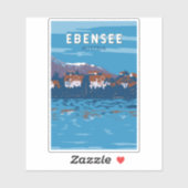 Ebensee Austria Travel Art Vintage Sticker (Vel)