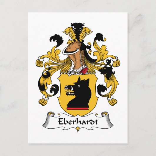 Eberhardt Family Crest Briefkaart (Voorkant)