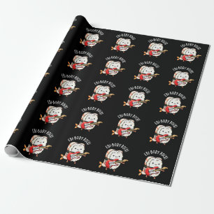 Ebi-body Rock Funny Rocker Sushi Pun Dark BG Cadeaupapier