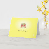 Ébloui par la lumière ? Carte de vœux horizontale (Fleur jaune)