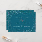 Éblouis - Turquoise et rouille étoiles Faire-part (Devant/Arrière en situation)