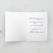 Éblouissant Noël Stars Carte de voeux, Bleu (Intérieur)