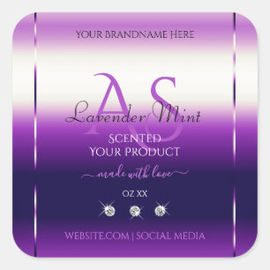 Éblouissant Purple Produit Étiquettes Diamants Mon