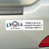 Ebola-regering op zijn best bumpersticker (Op auto)