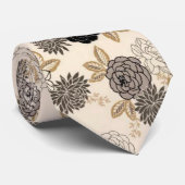 Ebon Fleurs Stropdas (Opgerold)