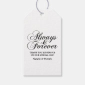 Ebony Always & Forever Weddenschap-Labels Cadeaulabel (Voorkant)