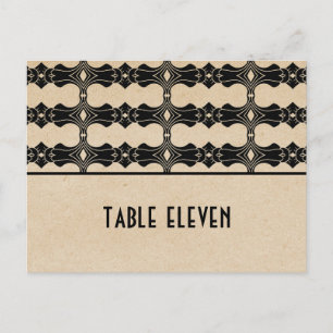 Ebony Art Deco Border Table Number Briefkaart