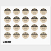 Ebony Art déco Bordure Enregistrer la date Sticker (Feuille)