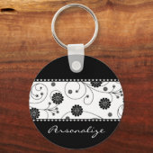 Ebony Bloom Banner Sleutelhanger (Voorkant)