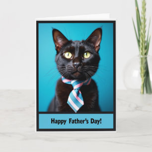 Ebony Cat Mooi Vaderdag Kaart