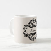 Ebony Chic Damask Mug (Devant gauche)