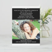 Ebony Chic Photo Invitation (Debout devant)