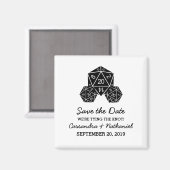 Ebony D20-apparaat Save the Date Magnet Magneet (Voorkant / Achterkant)