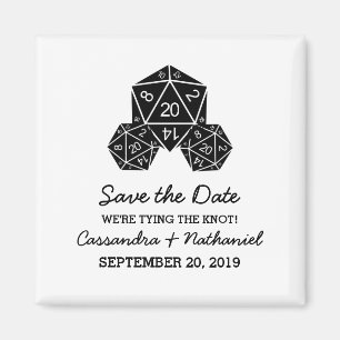Ebony D20-apparaat Save the Date Magnet Magneet