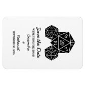 Ebony D20-apparaat Save the Date Magnet Magneet (Horizontaal)