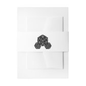 Ebony D20 Dice Wedding Bands Uitnodigingen Wikkel (Voorkant Voorbeeld)