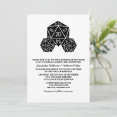 Ebony D20 Dice Wedding Invitation (Debout devant)