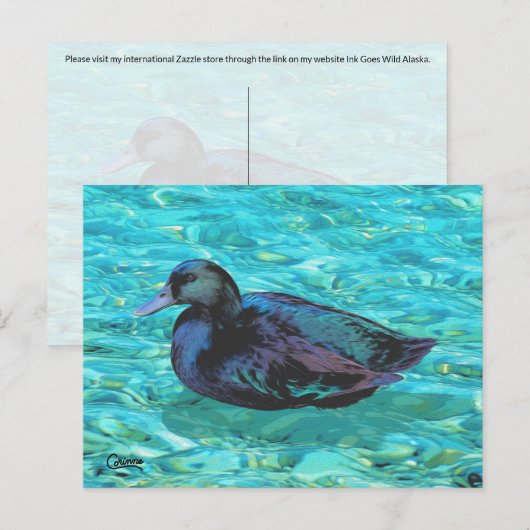 Ebony Duck - Carte postale (Devant / Derrière)