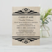 Ebony Elegant Deco Invitation (Debout devant)