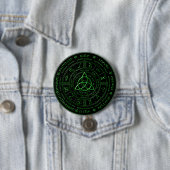 Ebony Emerald Celtic Zodiac Button (In situ)
