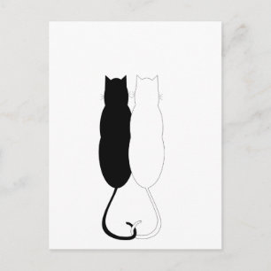 Ebony en eierkatten briefkaart