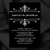 Ebony Fancy Mariage ornemental Invitation