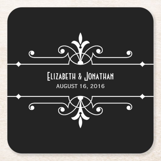 Ebony Fancy sierpapier Onderzetters (Voorkant)