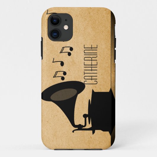 Ebony  Gramophone BT ID iPhone 5 Hoesje (Achterkant)