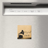 Ebony Gramophone Magnet Magneet (Insitu (Vaatwasser))