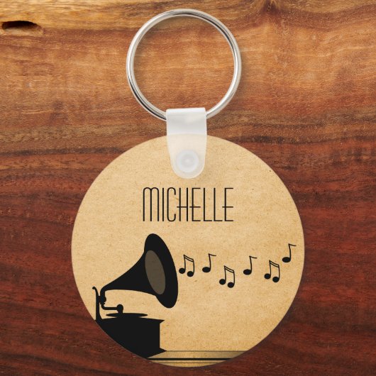Ebony Gramophone Sleutelhanger (Voorkant)