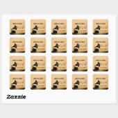 Ebony Gramophone Wedding Stickers (Vel)