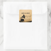 Ebony Gramophone Wedding Stickers (Tas)