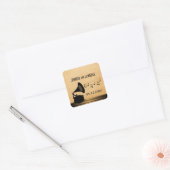 Ebony Gramophone Wedding Stickers (Envelop)