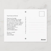 Ebony & Ivoor | Chic Minimal De datumfoto opslaan Briefkaart (Achterkant)