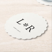 Ebony & Ivory Simple Chic Couple Kartonnen Onderzetters (Gekanteld)