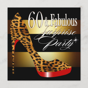 Ebony Leopard Stiletto Stripes 60 & Fabulous Kaart