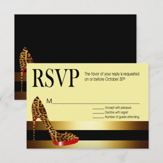 Ebony Leopard Stiletto Stripes RSVP (Devant / Derrière)