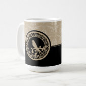 Ebony Lovebird Damask Coffee Mug (Devant gauche)