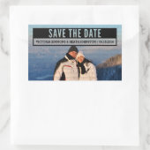 Ebony Modern Cut Out Save the Date Stickers (Sac)