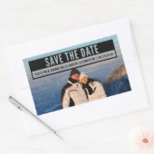 Ebony Modern Cut Out Save the Date Stickers (Enveloppe)