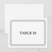 Ebony omcirkeld Briefkaart met gerangschikt tabeln (Voorkant / Achterkant)