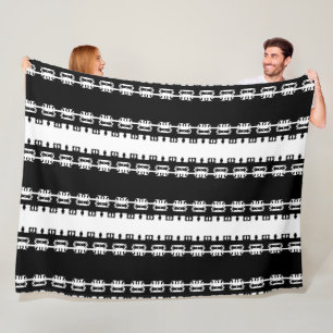 Ebony Rhythm Afrikaans patroonbehang Fleece Deken